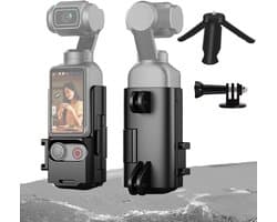 Geschikt voor DJI Osmo Pocket 3 Accessoires – Osmo Pocket 3 Uitbreidingsframe-Adapter & Beschermingssteun + Statief + Action-Adapter, met 1/4"-Koudstartfrees & Action Camera Mount