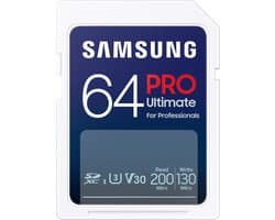 Samsung PRO Ultimate - SD Kaart - 200 & 130 MB/s - 64 GB