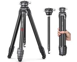 Ulanzi Zero Y Travel Statief - Lichtgewicht - Met Macro Stand - Carbon Fiber - Zwart