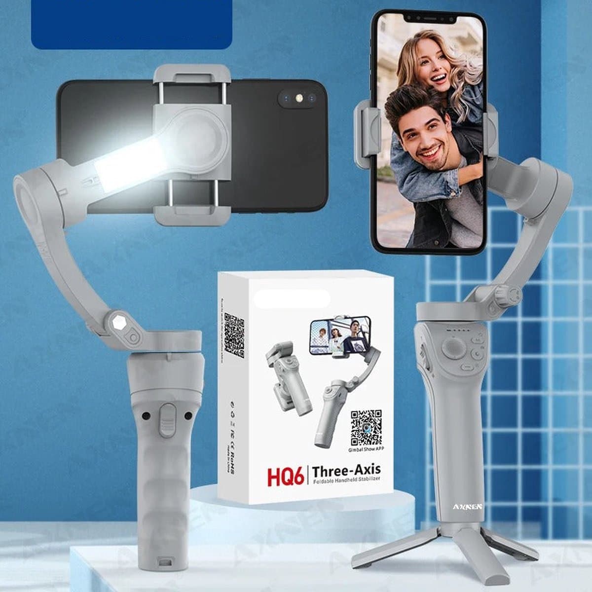 Gimbal Handheld Spiegelloos 3-assig - afbeelding 1