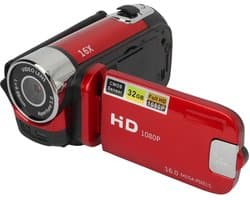 Digitale Camerarecorder, Full HD 1080P 16MP Videocamera-camcorder, Vlogcamera met 2,4 Inch Draaibaar Scherm, 16x Digitale Zoom, Invullicht, Anti-shake, voor Tieners, Beginners