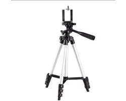 Universele Stevige Telefoon Statief - Tripod 102cm - Smartphone / Camera Houder - Verstelbare Stand - met Handvat - Inklapbaar - Lichtgewicht - Ideaal voor Videoafspraken