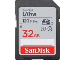SANDISK Ultra® 32GB SDHC-kaart – Class 10, UHS-I