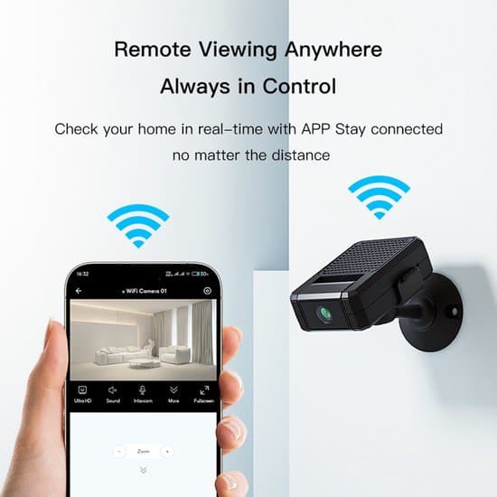 Mini WiFi-camera met draaibare lens thumbnail 2