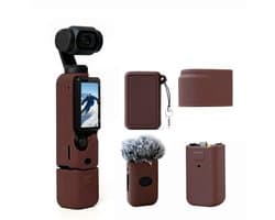 Kraftverdia Beschermhoes voor DJI Osmo Pocket 3 -Silicone - Cover - Action Cam Accessoires -Bruin