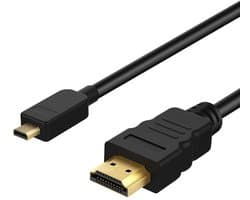 Allecto- Micro-HDMI-naar-HDMI-kabel - Canon EOS R6 - Spiegelloze camera - PowerShot - G7 X Mark II - Compatibel met Canon - Digitale camera - G9 X Mark II - Zwart