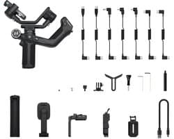Gimbal Smartphone - Gimbal voor Smartphone & Camera - Handheld Spiegelloos - Stabilisator voor Smartphone & Camera - 3-Axis - met AI-tracker Magnetic Fill - 360° - Kantelhoek +170°~-45° - Zwart