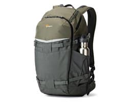 Lowepro Flipside Trek BP 450 AW - Fotorugzak - Cameravak openen via de achterkant - Grijs/Donker groen