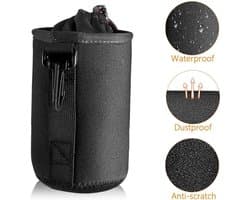 DutchOptics camera lens tas pouch Maat L voor Canon Sony Nikon Pentax Olympus Fuji Tamron Sigma Tokina