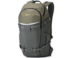 Lowepro Flipside Trek BP 350 AW - Fotorugzak - Cameravak openen via de achterkant - Grijs/Donker groen