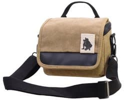 Cameratassen - DSLR/systeemcamera's - Kleine schoudertassen - Camerahoezen - Waterdichte en regenbestendige canvas tassen voor outdoorfotografie - Professionele cameratassen- Khaki