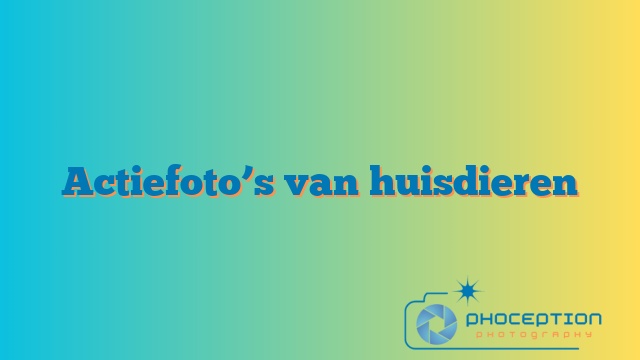 Actiefoto’s van huisdieren