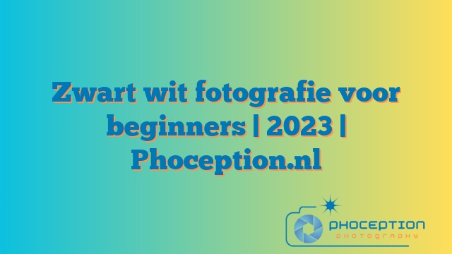Zwart wit fotografie voor beginners | 2023 | Phoception.nl